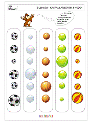 okul öncesi büyük küçük kavram çalışmaları